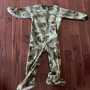 3t fleece zip up footed pajamas